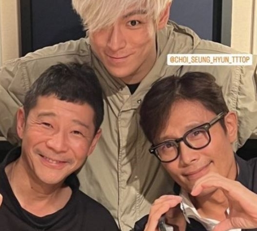 마에자와 유사쿠, 탑, 이병헌 / 마에자와 유사쿠 인스타그램.