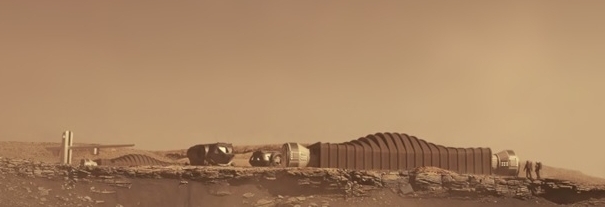  NASA가 올 가을부터 모두 세 차례 1년 기간으로 실시하는 화성 모의 거주 공간의 가상도. 3D 프린팅으로 제작되는 공간이다. /ICONㆍNASA 