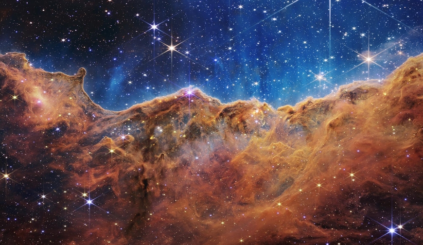 웹 망원경이 우주 먼지ㆍ가스를 걷어내고 포착한 '우주절벽' /NASA 