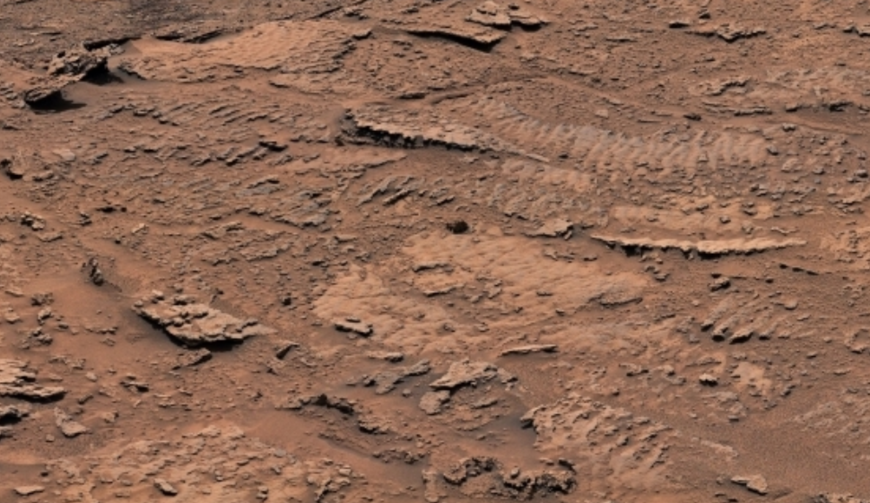 큐리오시티가 포착한 화성 ‘고대 호수’ 잔물결 무늬. /NASA