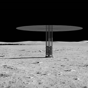달 표면에 건설된 10KW급 핵분열 원자로 개념도 /NASA