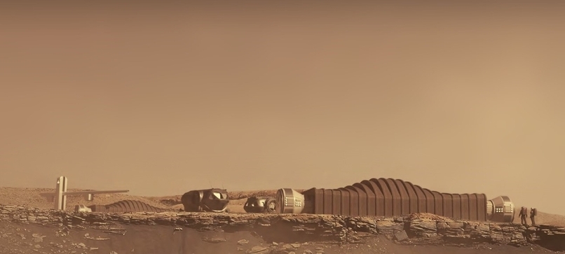  NASA가 3D 프린트 건축회사인 아이콘과 함께 화성에 지으려고 하는 우주인 거주공간 가상도. /ICON